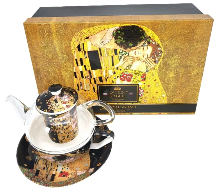 TEA FOR ONE KLIMT CZARNY ZESTAW DO HERBATY