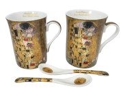ZESTAW 2 KUBKÓW Z ŁYŻECZKĄ (2+2) KLIMT
