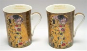 ZESTAW 2 KUBKÓW Z ŁYŻECZKĄ (2+2) KLIMT