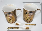 ZESTAW 2 KUBKÓW Z ŁYŻECZKĄ (2+2) KLIMT