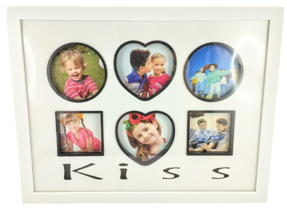 RAMKA NA 6 ZDJĘĆ 43X33CM KISS