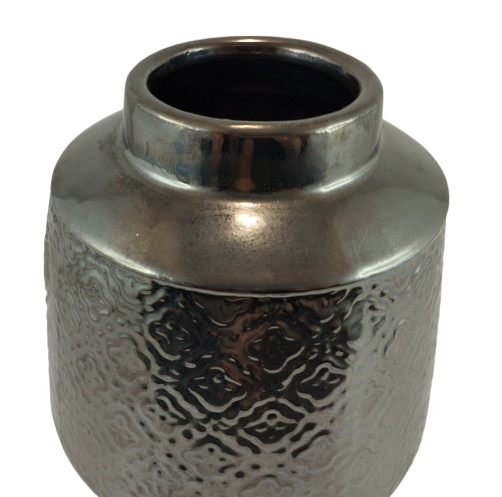 WAZON CERAMICZNY GRAFITOWY 17CM