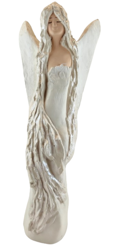 ANIOŁ STOJĄCY GIPSOWY 37CM