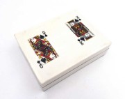 Dwie talie kart w pudełku z żywicy 15x11,5x4cm