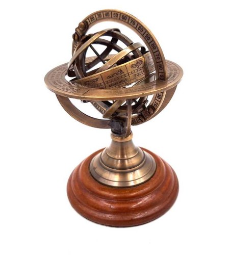 Mosiężne astrolabium - Wysokość 13,5 cm
