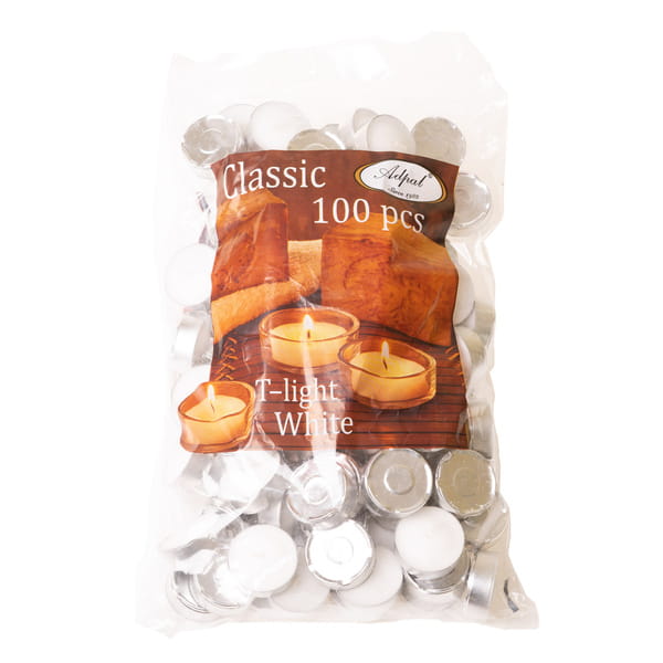 ŚWIECZKA PODGRZEWACZ TEA LIGHT 100 SZTUK WOREK