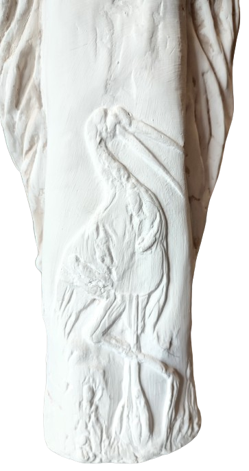 ANIOŁ RODZINA Z DZIECKIEM STOJĄCY GIPSOWY 44CM