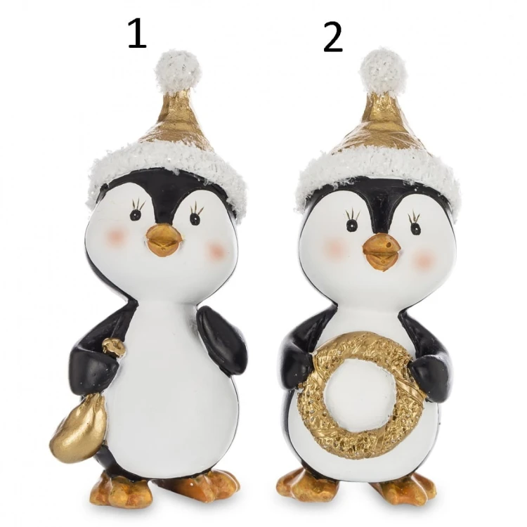 FIGURKA PINGWIN ZIMOWY MIX 2 WZORY