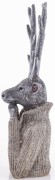 FIGURKA POPIERSIE RENIFER W SWETRZE 19,5CM