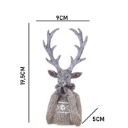 FIGURKA POPIERSIE RENIFER W SWETRZE 19,5CM