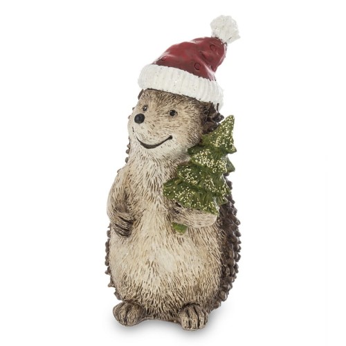FIGURKA JEŻYK ZIMOWY Z CHOINKĄ 12,5CM