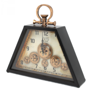 ZEGAR KOMINKOWY Z WIDOCZNYM RUCHOMYM MECHANIZMEM 31X35CM