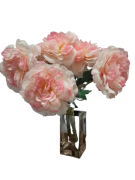BUKIET 5 OKAZAŁYCH KWIATÓW - PEONIA 54CM