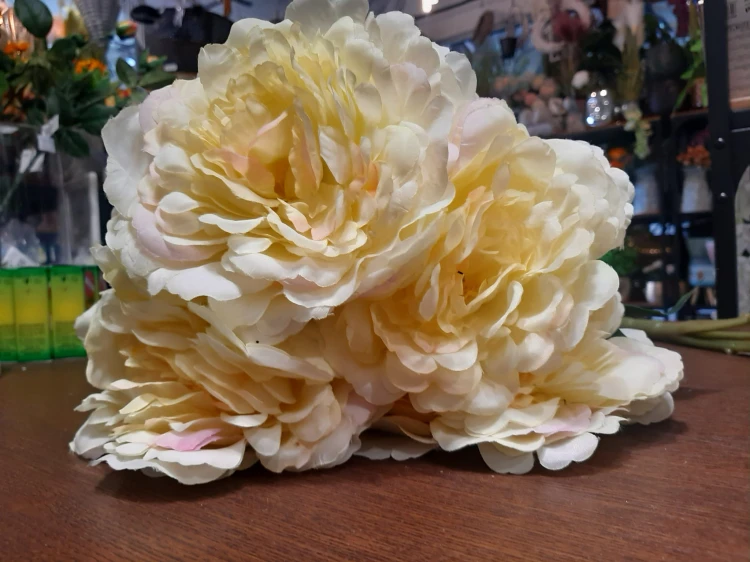 BUKIET 5 OKAZAŁYCH KWIATÓW - PEONIA 54CM