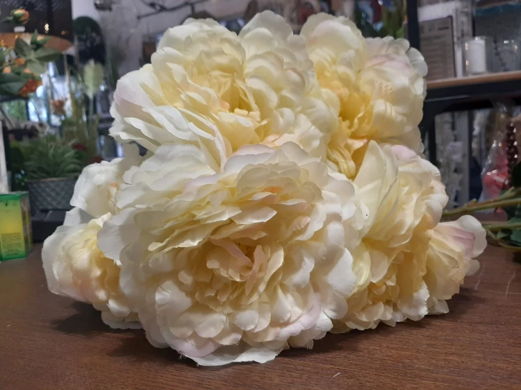 BUKIET 5 OKAZAŁYCH KWIATÓW - PEONIA 54CM