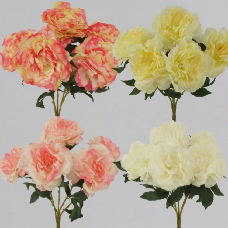 BUKIET 5 OKAZAŁYCH KWIATÓW - PEONIA 54CM