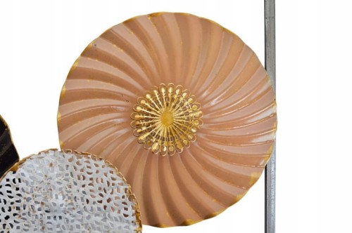 METALOWA DEKORACJA ŚCIENNA KWIATY KOŁA 24,8X61X3.2 CM