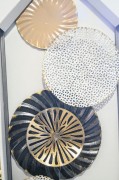 METALOWA DEKORACJA ŚCIENNA KWIATY KOŁA 24,8X61X3.2 CM