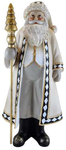 FIGURKA DUŻY MIKOŁAJ Z LASKĄ  41CM