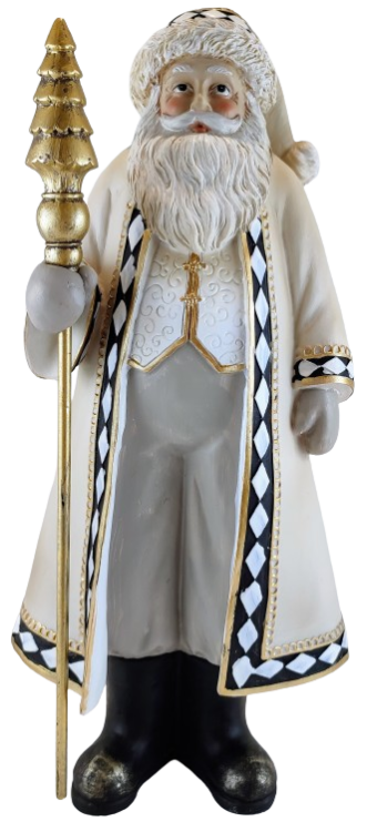 FIGURKA DUŻY MIKOŁAJ Z LASKĄ  41CM