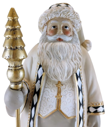 FIGURKA DUŻY MIKOŁAJ Z LASKĄ  41CM