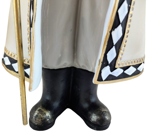 FIGURKA DUŻY MIKOŁAJ Z LASKĄ  41CM