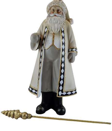 FIGURKA DUŻY MIKOŁAJ Z LASKĄ  41CM