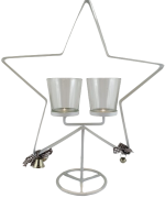 ŚWIECZNIK METALOWY GWIAZDA 38CM