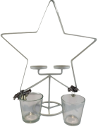 ŚWIECZNIK METALOWY GWIAZDA 38CM