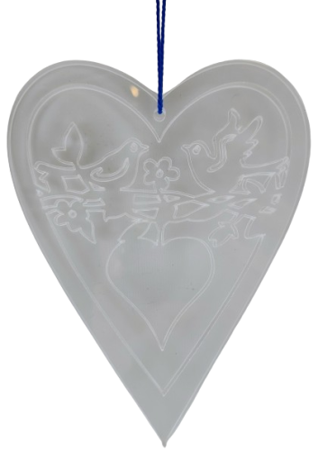 AKRYLOWA ZAWIESZKA SERCE 18X14cm