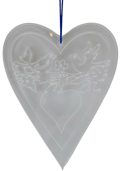 AKRYLOWA ZAWIESZKA SERCE 18X14cm