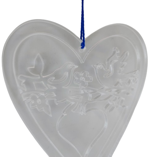 AKRYLOWA ZAWIESZKA SERCE 18X14cm