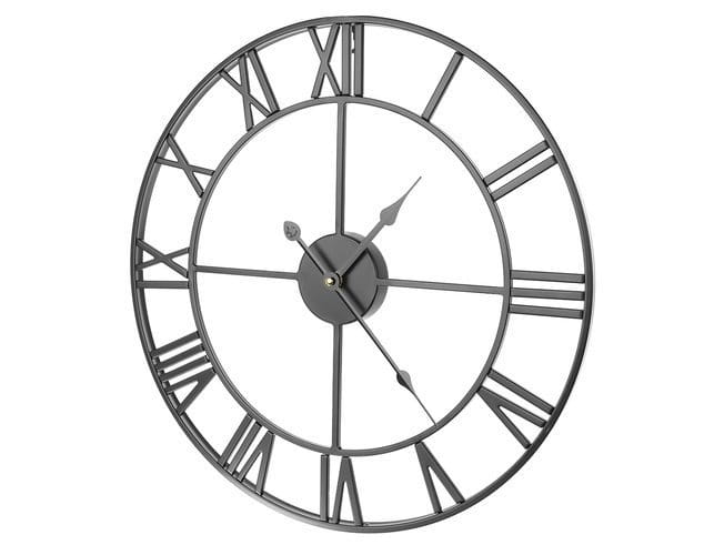 Zegar ścienny retro - czarny 47,5cm