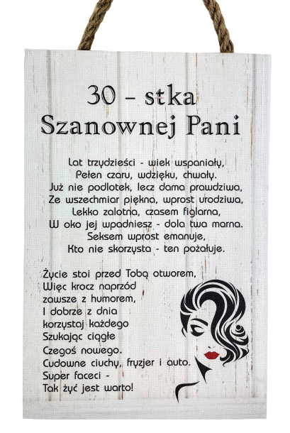 TABLICZKA MOTYWACYJNA MDF 20X30CM 30-STKA