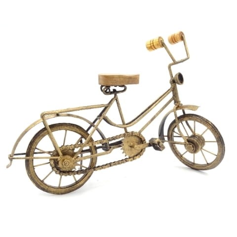 FIGURKA REPLIKA ROWER RETRO Z DREWNA I METALU 35CM