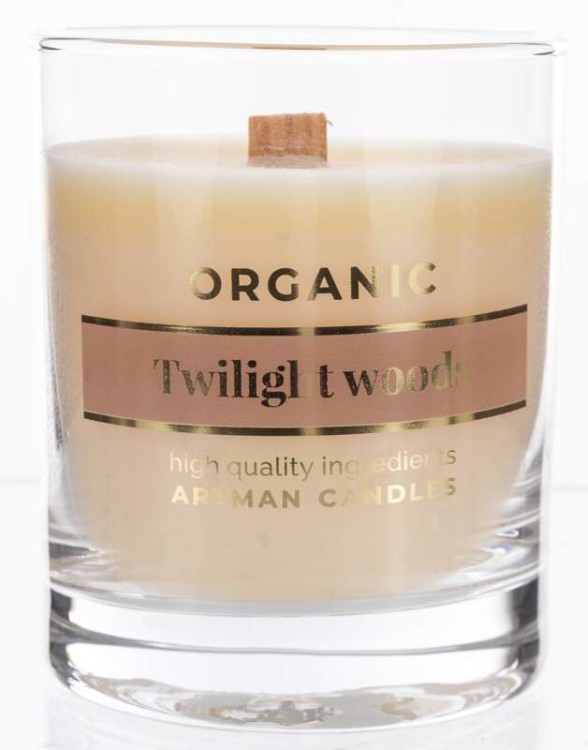ŚWIECA ORGANIC ZAPACHOWA WANILIA Z DRZEWEM SANDAŁOWYM