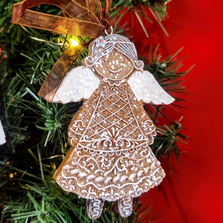 ŚWIĄTECZNA ZAWIESZKA PIERNIK ANIOŁ 9cm