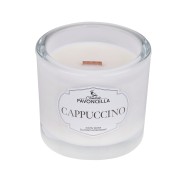 NATURALNA ŚWIECA SOJOWO-KOKOSOWA O ZAPACHU CAPPUCCINO 170G BIAŁA