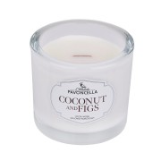 NATURALNA ŚWIECA SOJOWO-KOKOSOWA O ZAPACHU  COCONUT &amp; FIGS 170G BIAŁA