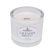 NATURALNA ŚWIECA SOJOWO-KOKOSOWA O ZAPACHU LAVENDER BREEZE 170G BIAŁA