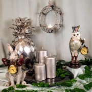 FIGURKA PIERROT - KRÓLIK  Z ZEGARKIEM