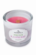 NATURALNA ŚWIECA SOJOWO-KOKOSOWA O ZAPACHU FRESH RASPBERRY 170G BIAŁA