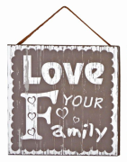 OBRAZ OBRAZEK RAMKA LOVE YOUR FAMILY 20X20CM
