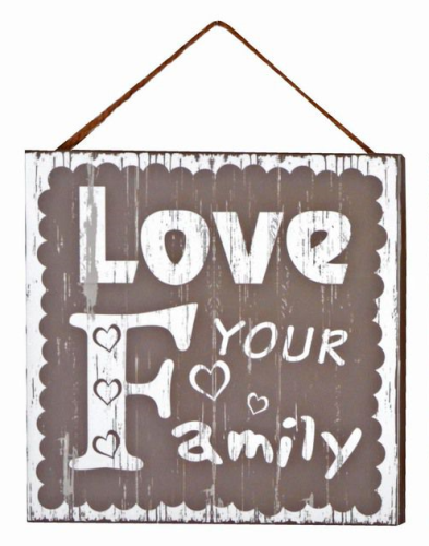OBRAZ OBRAZEK RAMKA LOVE YOUR FAMILY 20X20CM