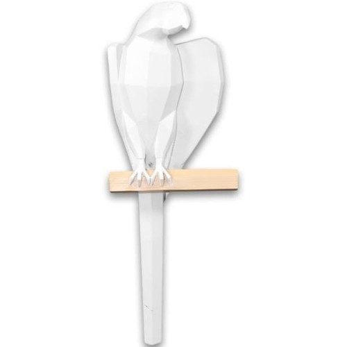 FIGURKA PAPUGA PTAK BIAŁA 30 CM DO POWIESZENIA