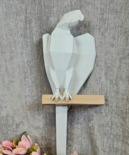 FIGURKA PAPUGA PTAK BIAŁA 30 CM DO POWIESZENIA