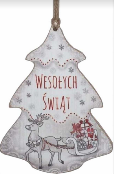 TABLICZKA DREWNIANA CHOINKA