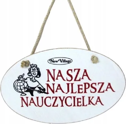 TABLICZKA DREWNIANA DLA NAUCZYCIELA 14X23 CM