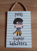 TABLICZKA MOTYWACYJNA MDF 20X30CM POKÓJ SUPER BOHATERA