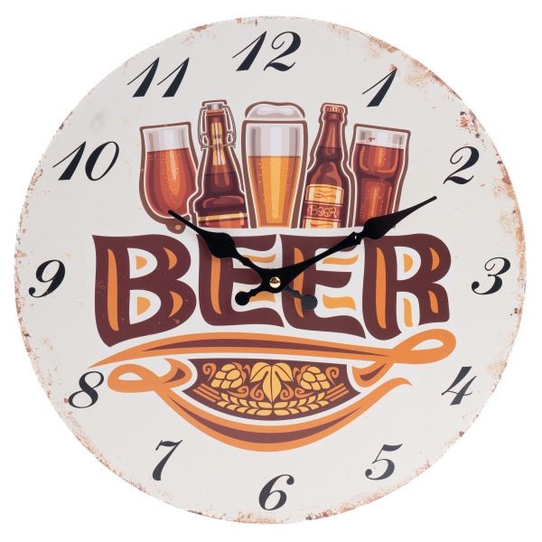 ZEGAR 34 CM Z NAPISEM BEER